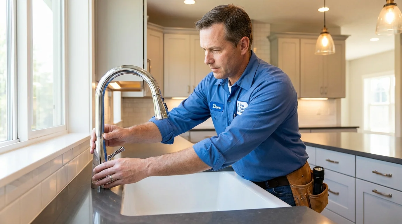 Kitchen faucet installation by Johns Plumbing LLC in La Vernia