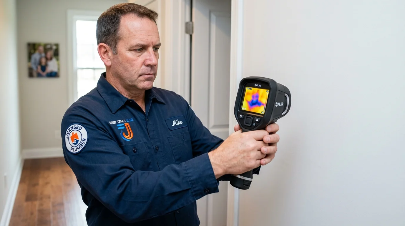 Thermal imaging leak detection by Johns Plumbing LLC in La Vernia